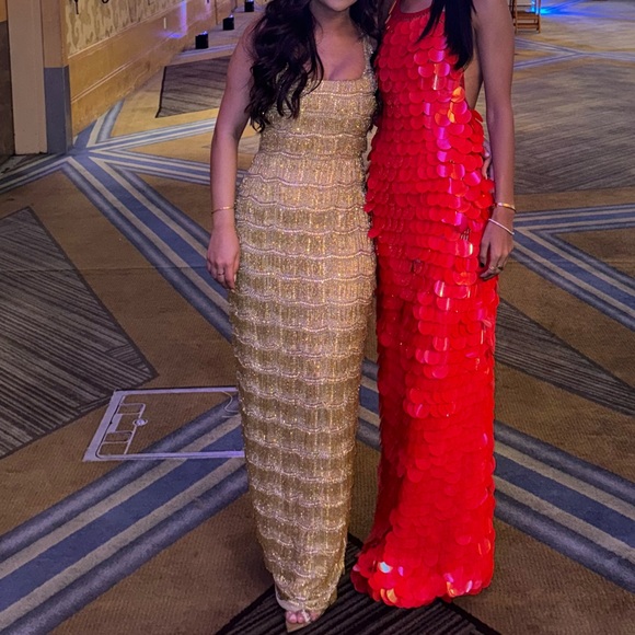 Rachel Gilbert SADIE GOWN in gold - Picture 12 of 14